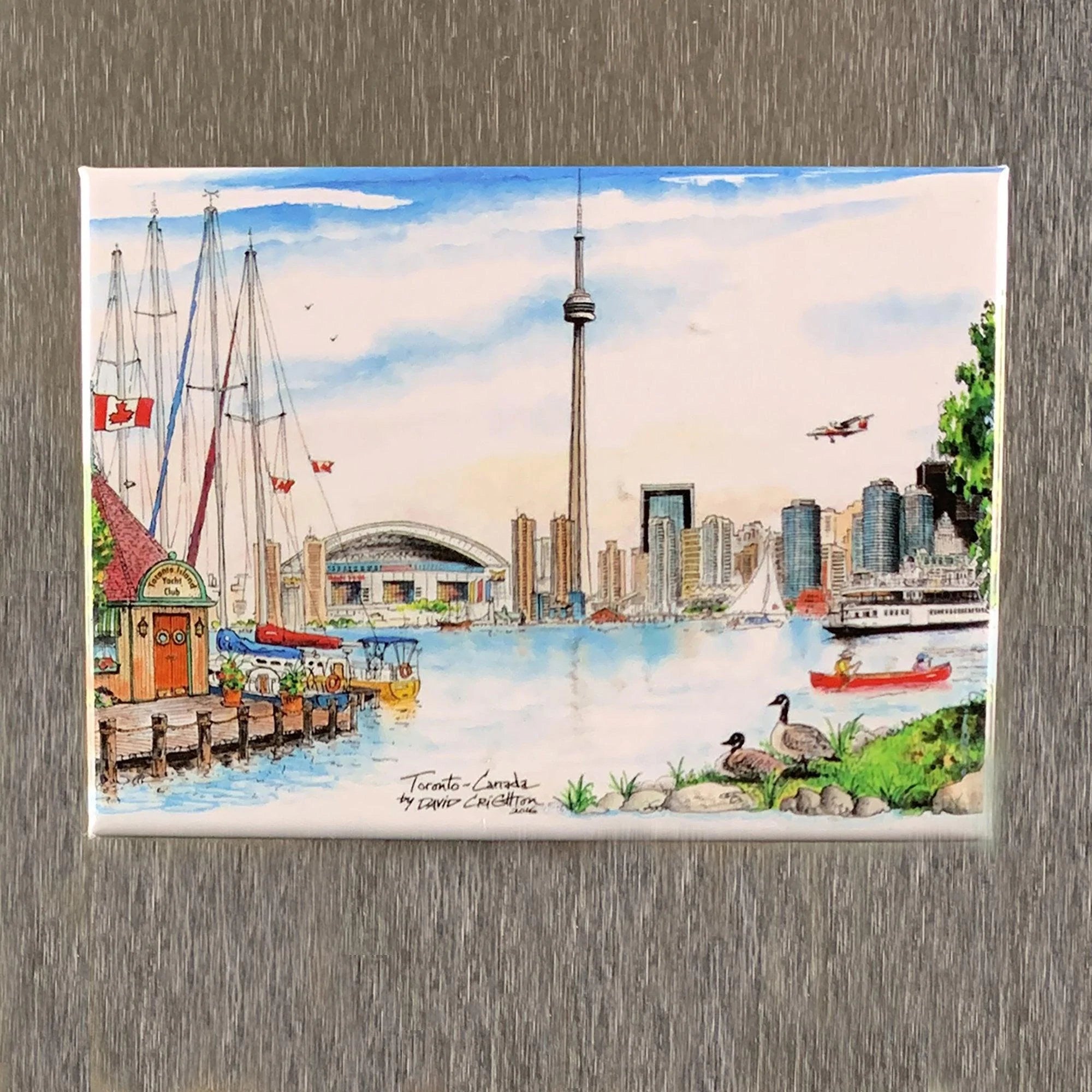 Toronto Skyline from the Island Fridge Magnet | Totally Toronto Art Inc.
