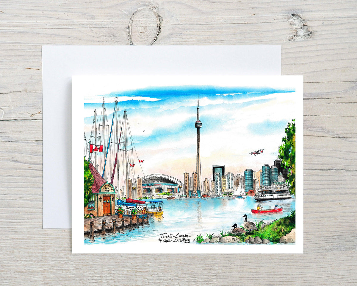 Toronto Skyline  Island Greeting Card | Totally Toronto Art Inc. 