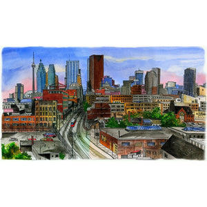 Toronto Skyline  Poster Looking West | Totally Toronto Art Inc. 