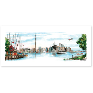 This panoramic Toronto Skyline  Poster fits in most 10X20 frames