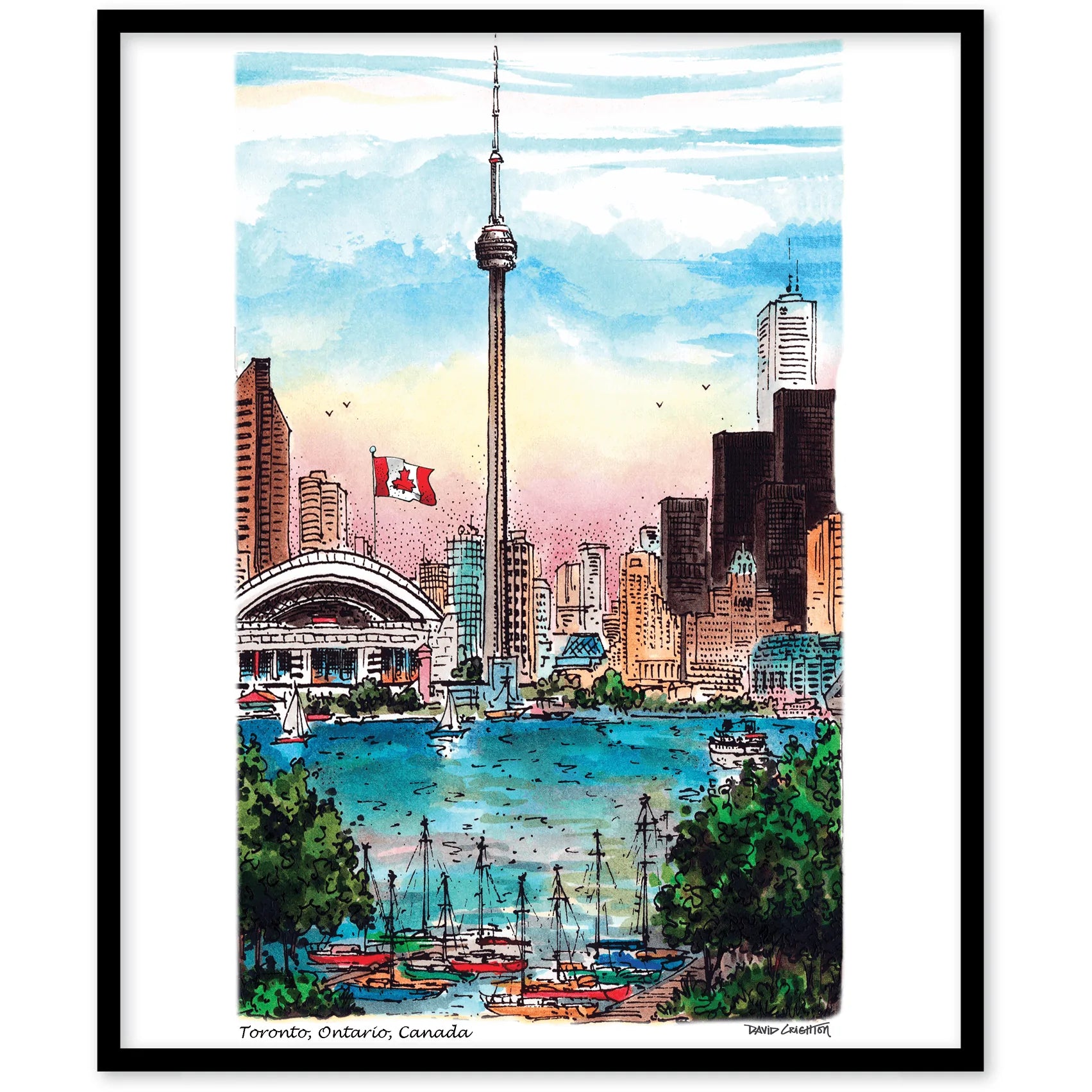 Toronto Skyline Wall Art with CN Tower | Totally Toronto Art Inc. 