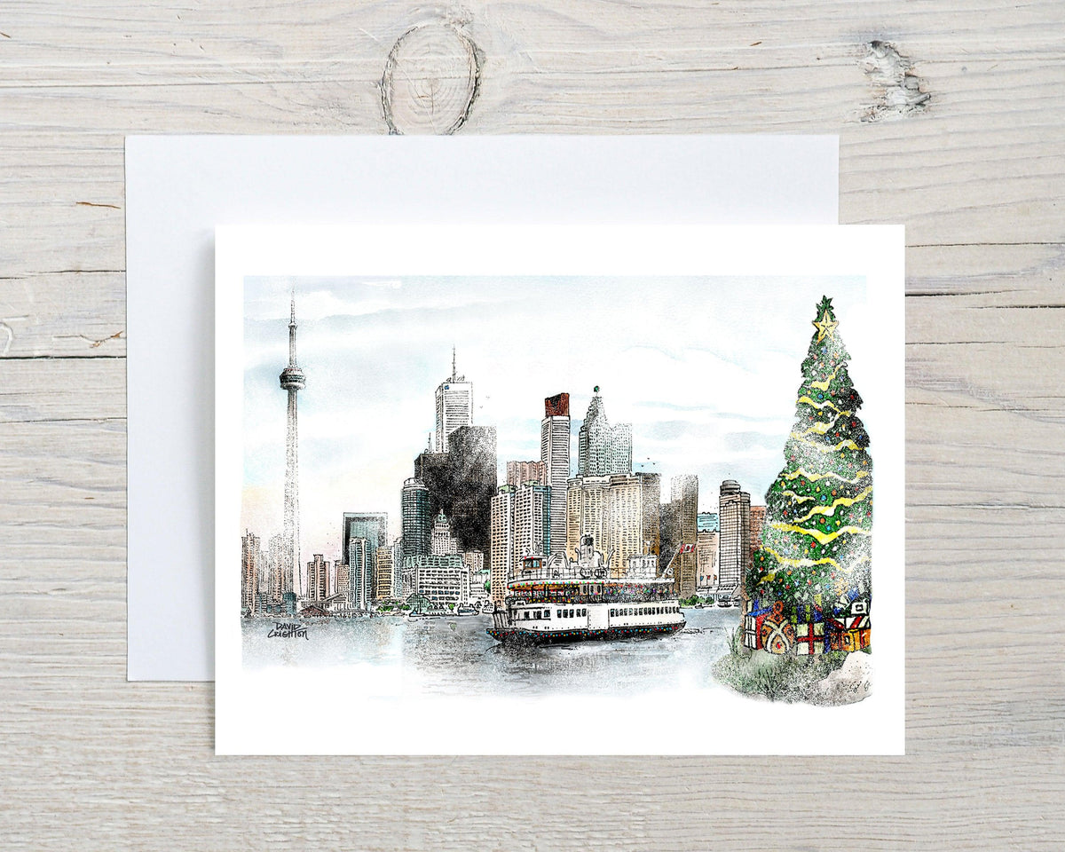 Toronto Wintery Skyline Christmas Card | Totally Toronto Art Inc. 