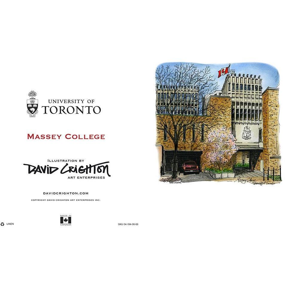 U of T - Massey College Toronto Greeting Card | Totally Toronto Art Inc. 