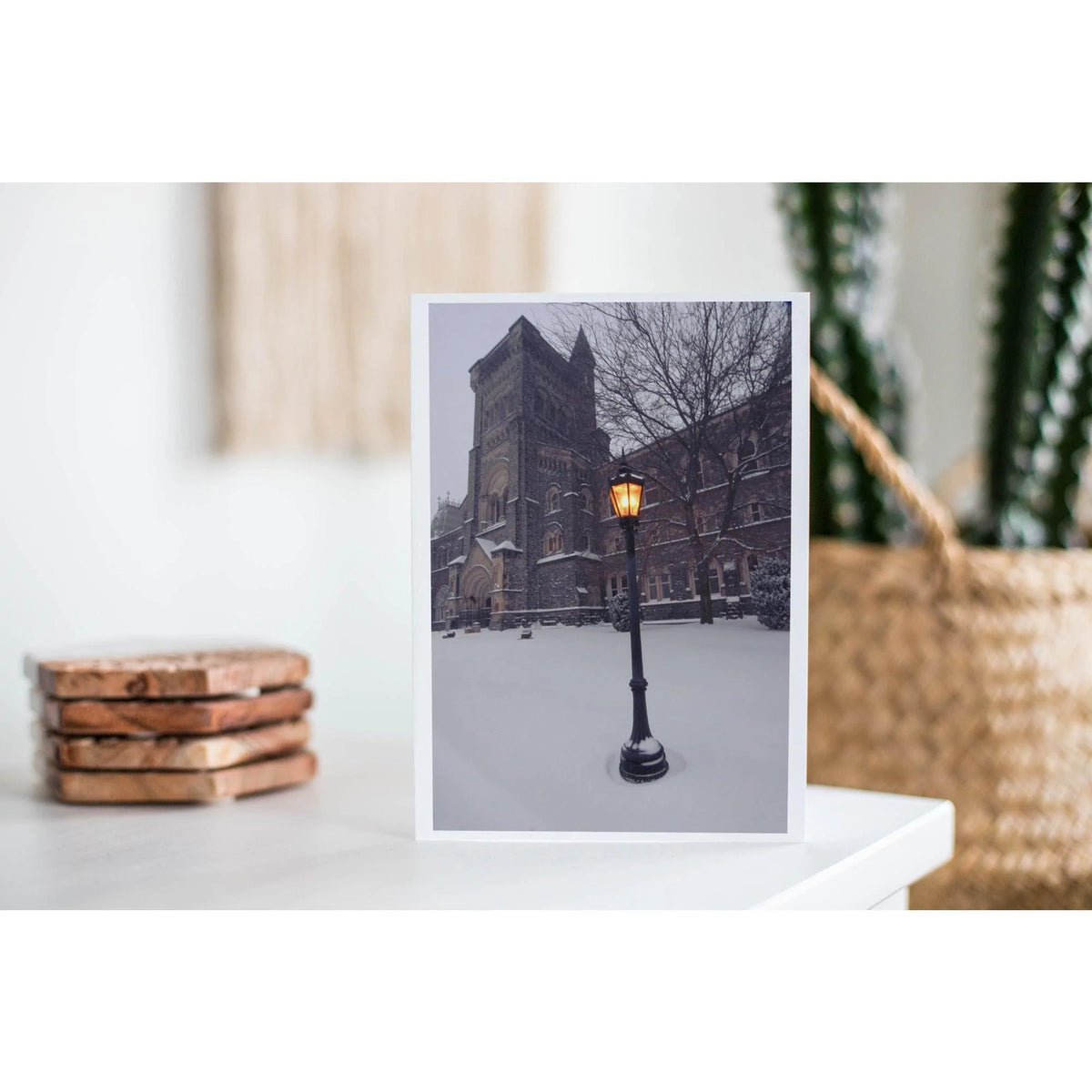 U of T - St George Campus Snowstorm Greeting Card | Totally Toronto Art Inc. 