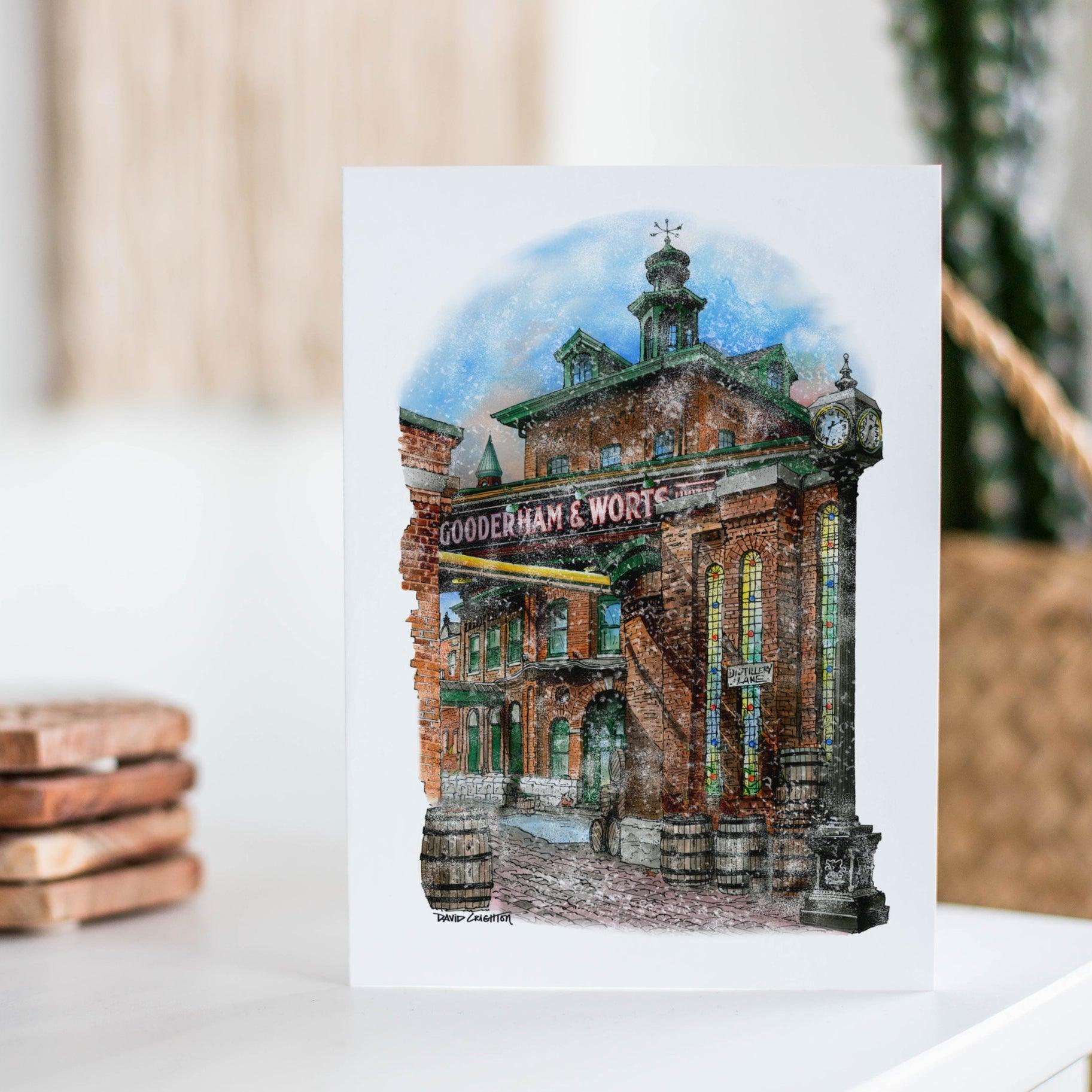 Winter At The Distillery Christmas Cards | Totally Toronto Art Inc. 