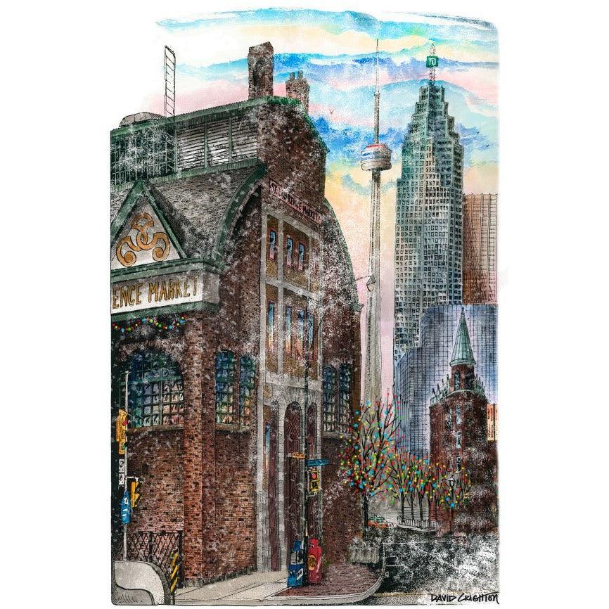 Winter at the St. Lawrence Market Toronto Poster | Totally Toronto Art Inc. 